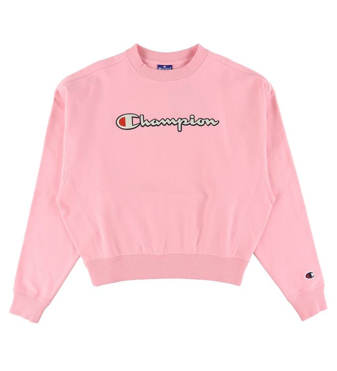 Champion Fashion Sweatshirt - Rosa m. Logo