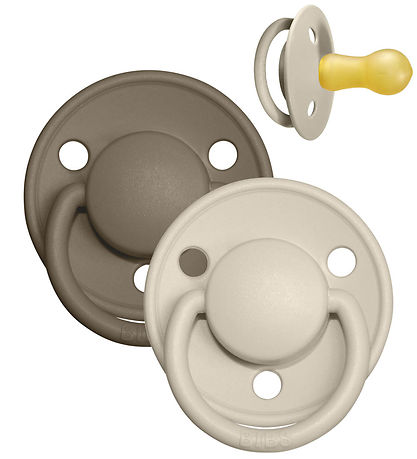 BIBS De Lux Sutter - Str. 2 - 2-pak - Rund - Vanilla/Dark Oak BIBS De Lux Sutter - Str. 2 - 2-pak - Rund - Vanilla/Dark Oak