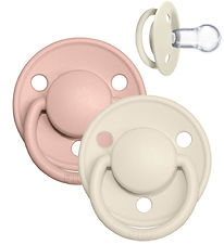 BIBS De Lux Sutter - Onesize - 2-pak - Rund - Ivory/Blush BIBS De Lux Sutter - Onesize - 2-pak - Rund - Ivory/Blush