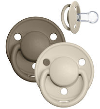 BIBS De Lux Sutter - Onesize - 2-pak - Rund - Vanilla/Dark Oak BIBS De Lux Sutter - Onesize - 2-pak - Rund - Vanilla/Dark Oak