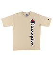 T-Shirt Champion Fashion - Beige av. Logo