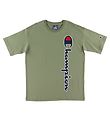 T-Shirt Champion Fashion - Vert av. Logo