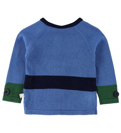 Stella McCartney Kids Genser - Strikk - Blå m. Piratjakke Stella McCartney Kids Genser - Strikk - Blå m. Piratjakke