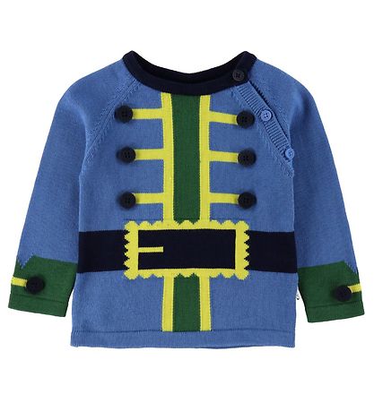 Stella McCartney Kids Genser - Strikk - Blå m. Piratjakke Stella McCartney Kids Genser - Strikk - Blå m. Piratjakke