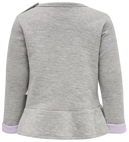 Hummel Sweatshirt - hmlAlberte - Gråmeleret m. Print
