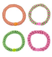 Kknekki Hårelastikker - 4-pak - Grøn/Rosa/Orange Kknekki Hårelastikker - 4-pak - Grøn/Rosa/Orange
