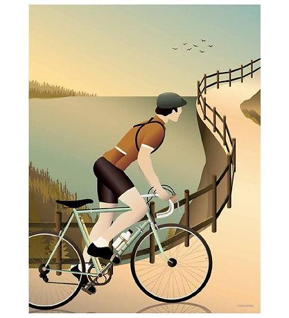 Vissevasse Plakat - 30x40 - Cycling In The Hills Vissevasse Plakat - 30x40 - Cycling In The Hills