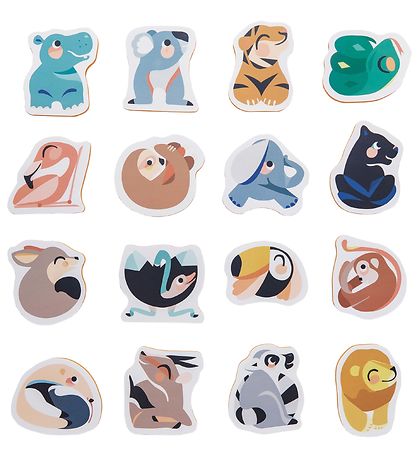 Petit Monkey Bath Toy - Puzzle - 16 pieces - Wild Animals