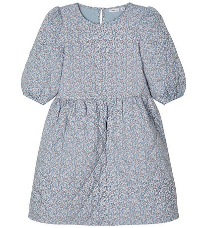 Name It Kjole - NkfSuna - Blue Fog Blomsterprint Name It Kjole - NkfSuna - Blue Fog Blomsterprint