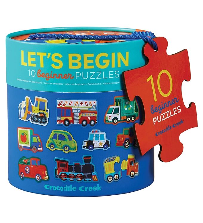 Crocodile Creek Puslespil - 10 stk. - Køretøjer