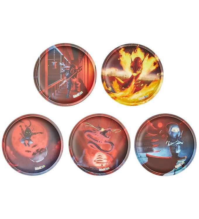 Ergobag Velcromærker - 5 stk. - Ninja og Drage