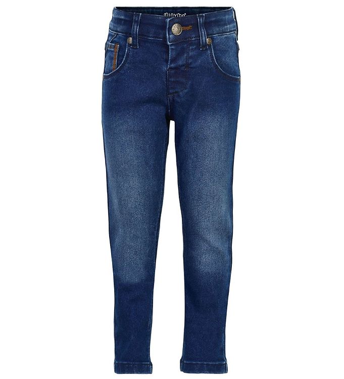 Minymo Bukser - Stretch Slim Fit - Blå Denim