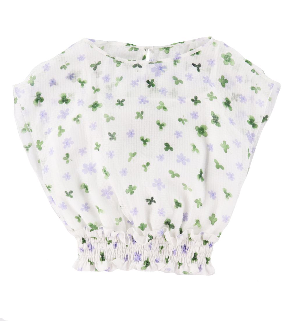Emporio Armani Top - Zijde - Wit m. Bloemen - Emporio Armani - 14 jaar (164) - Sporttops