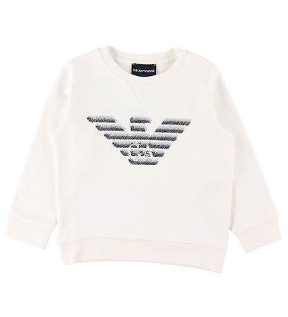 Emporio Armani Peysa - Hvítur M. Lógó Emporio Armani Peysa - Hvítur M. Lógó