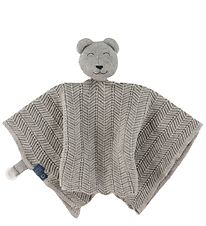 Smallstuff Nusseklud - 35x35 cm - Gråmeleret m. Bamse Smallstuff Nusseklud - 35x35 cm - Gråmeleret m. Bamse