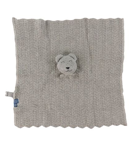 Smallstuff Nusseklud - 35x35 cm - Gråmeleret m. Bamse