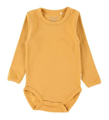 Minymo Bodyer l/æ - Rib - 2-pak - Amber Gold