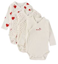 Petit Bateau Body l/æ - 3-pak - Hvid m. Hjerter Petit Bateau Body l/æ - 3-pak - Hvid m. Hjerter