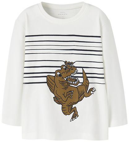 Name It Bluse - NmmVilasse - Cloud Dancer/Dino Hi Name It Bluse - NmmVilasse - Cloud Dancer/Dino Hi
