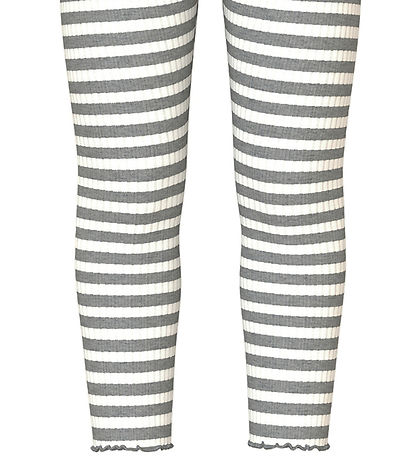 Name It Leggins - Rib - NmfVemma - Grey Melange/Cloud Dancer Name It Leggins - Rib - NmfVemma - Grey Melange/Cloud Dancer