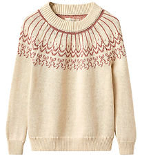 Fliink Bluse - Bomuld/Uld - Strik - Nova - Bow - Sandshell Fliink Bluse - Bomuld/Uld - Strik - Nova - Bow - Sandshell