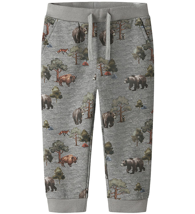 Name It Sweatpants - NmmOlin - Grey Melange billede