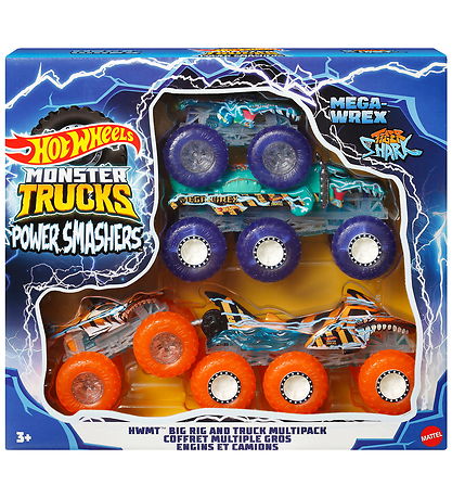 Hot Wheels Biler - Monster Trucks Power Smashers - Multipack