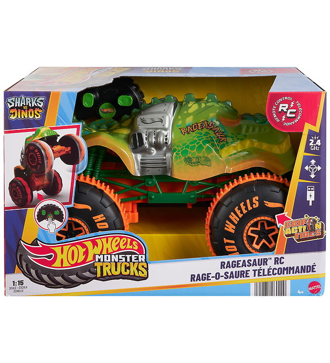 Hot Wheels Fjernstyret Bil - Monster Trucks - Rageasaur - 1:15