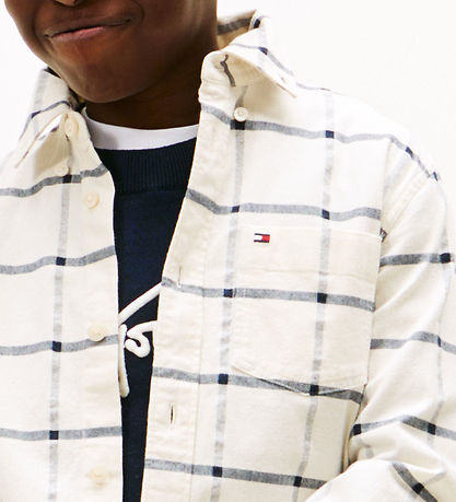 Tommy Hilfiger Skjorte - Window Pane Check - Hvidternet Tommy Hilfiger Skjorte - Window Pane Check - Hvidternet