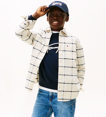 Tommy Hilfiger Skjorte - Window Pane Check - Hvidternet Tommy Hilfiger Skjorte - Window Pane Check - Hvidternet