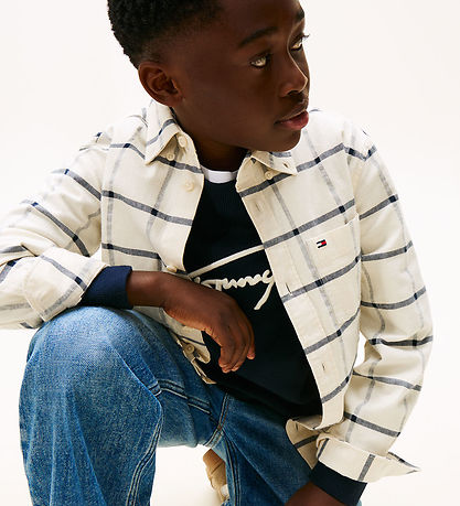 Tommy Hilfiger Skjorte - Window Pane Check - Hvidternet Tommy Hilfiger Skjorte - Window Pane Check - Hvidternet