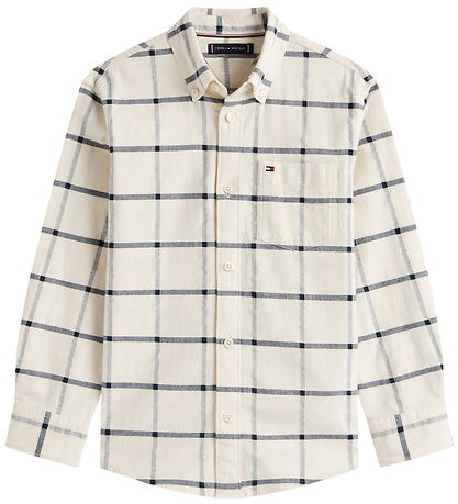 Tommy Hilfiger Skjorte - Window Pane Check - Hvidternet Tommy Hilfiger Skjorte - Window Pane Check - Hvidternet