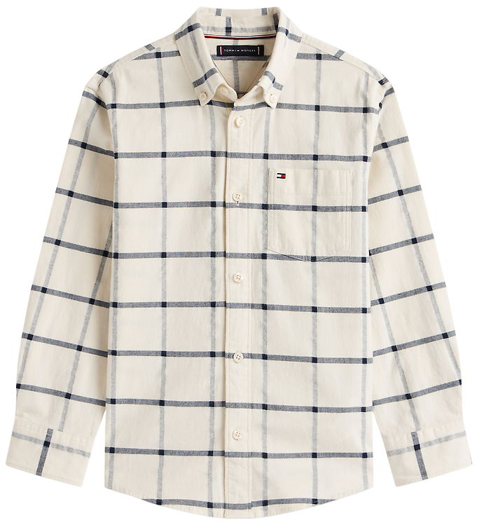 Tommy Hilfiger Skjorte - Window Pane Check - Hvidternet