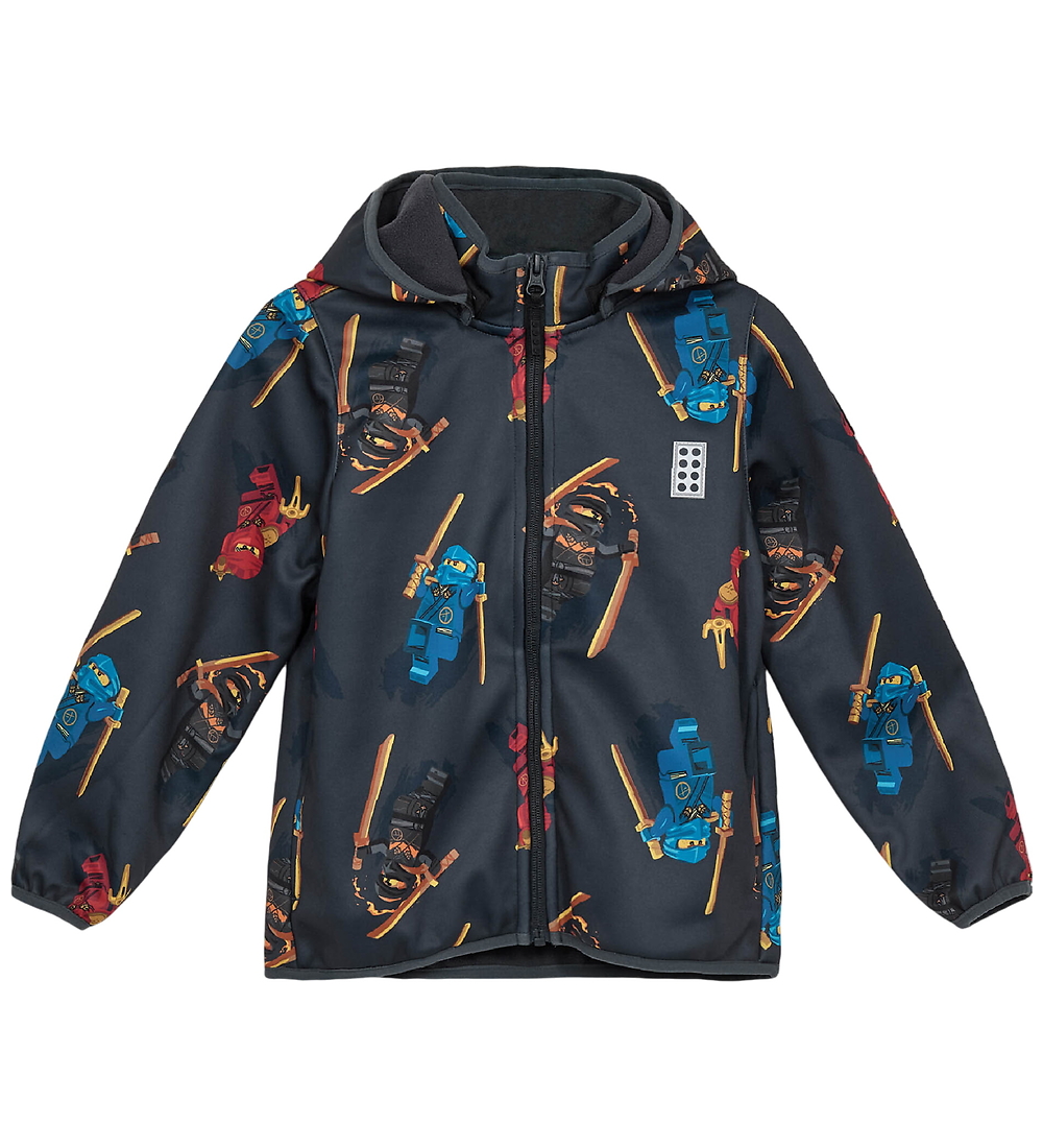 LEGO® Ninjago Softshelljacke - LWSaku 602 - Anthrazitgrau m. Nin - LEGO® Wear - 4 Jahre (104) - Softshell