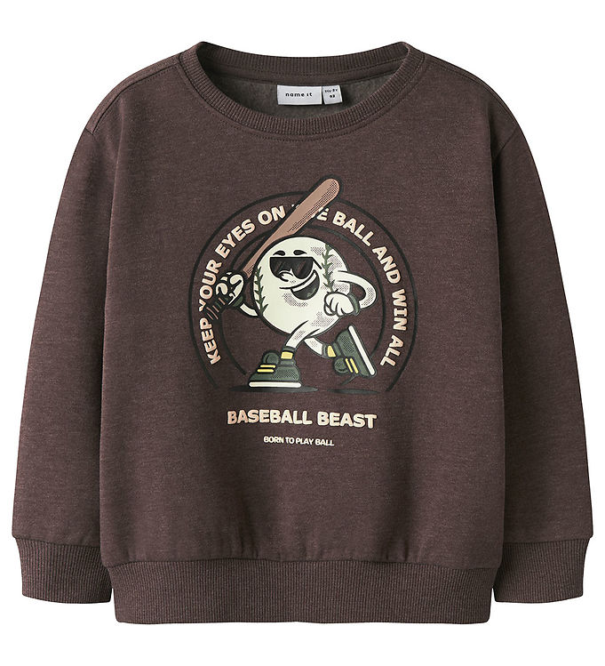 Name It Sweatshirt - NmmOlaf - Shaved Chocolate