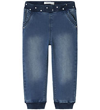 Name It Jeans - Fleece - NmfBella - Dark Blue Denim/Print Name It Jeans - Fleece - NmfBella - Dark Blue Denim/Print