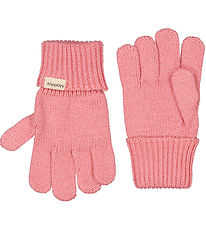 MarMar Handsker - Uld/Bomuld - Strik - Aske - Raspberry MarMar Handsker - Uld/Bomuld - Strik - Aske - Raspberry