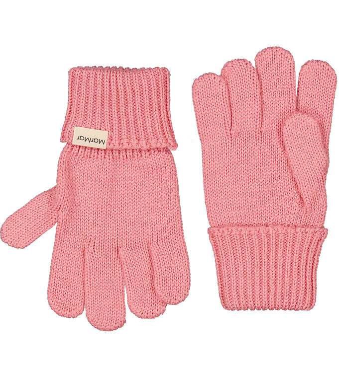 MarMar Handsker - Uld/Bomuld - Strik - Aske - Raspberry