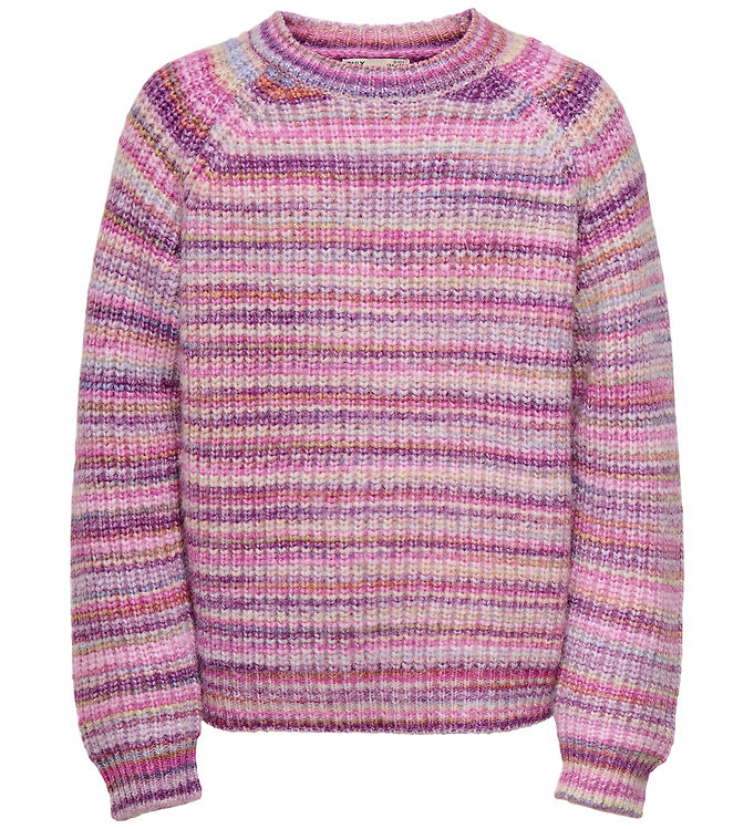 Kids Only Bluse - Strik - Rib - KogCarly-Mia - Rose Wine/Multico
