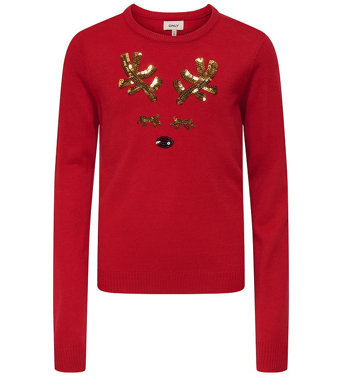 Kids Only Bluse - Strik - KogXmas - Salsa/Sequins Antler