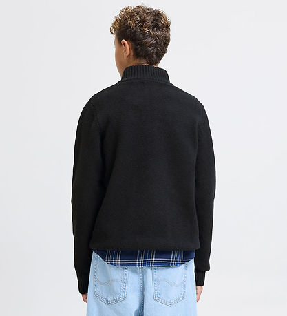 Jack & Jones Bluse - Strik - Half Zip - JorNorrebro - Black Jack & Jones Bluse - Strik - Half Zip - JorNorrebro - Black