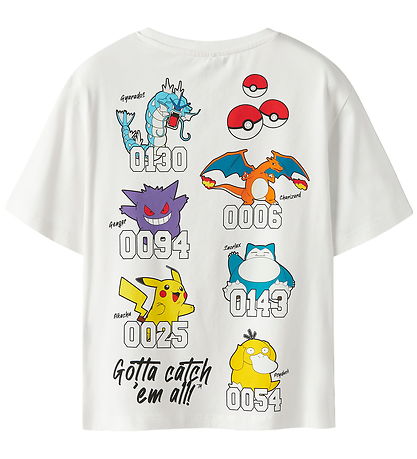 Name It T-shirt - NkmStu - Pokemon - Cloud Dancer Name It T-shirt - NkmStu - Pokemon - Cloud Dancer
