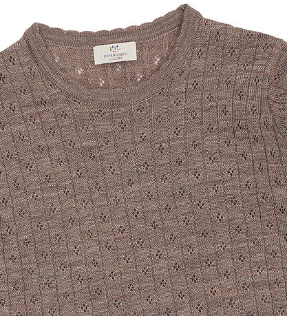 Copenhagen Colors Bluse - Uld - Strik - Pointelle - Natur  Copenhagen Colors Bluse - Uld - Strik - Pointelle - Natur