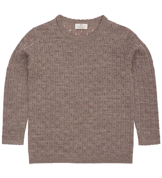 Copenhagen Colors Bluse - Uld - Strik - Pointelle - Natur