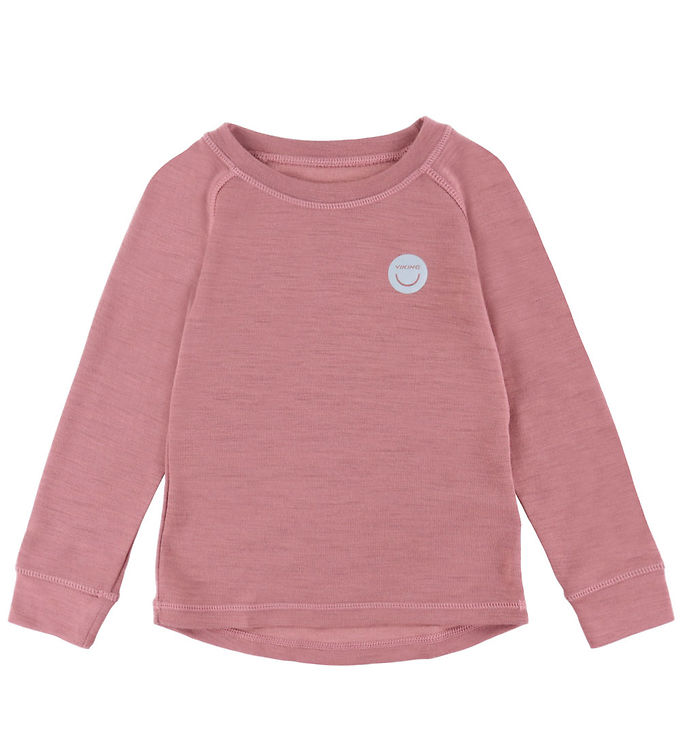 Viking Bluse - Uld/Viskose - Soft Baselayer Merino - Pink