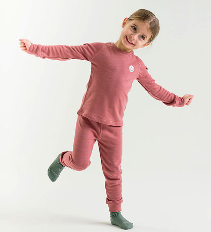 Viking Bukser - Uld/Viskose - Soft Baselayer Merino - Pink