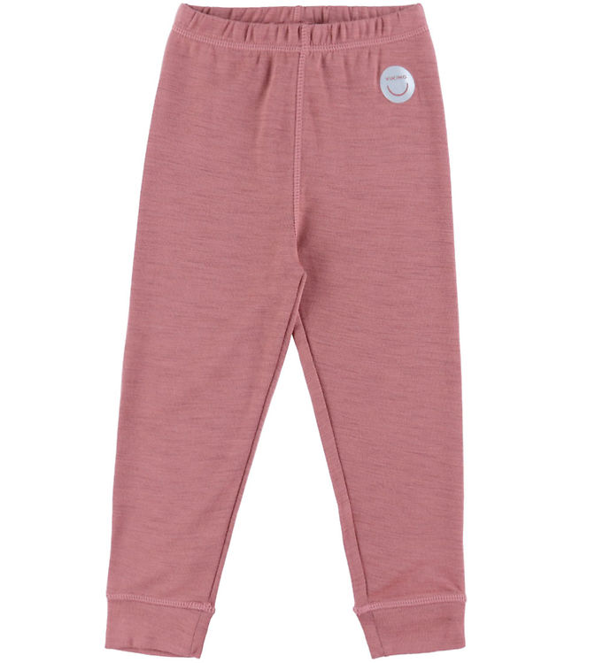 Viking Bukser - Uld/Viskose - Soft Baselayer Merino - Pink