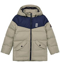 LEGO® Wear Dynejakke - LWJebel 733 - Beige/Blå LEGO® Wear Dynejakke - LWJebel 733 - Beige/Blå