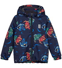 LEGO® Ninjago Vinterjakke - LWJaz 712 - Navy m. Ninjaer LEGO® Ninjago Vinterjakke - LWJaz 712 - Navy m. Ninjaer