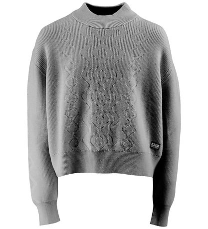 G-Star RAW Bluse - Uld/Bomuld - Cropped - Wild Dove m. Mønster